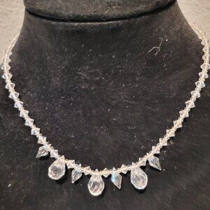 Vintage 16.5" Crystal Necklace Stamped "Germany"